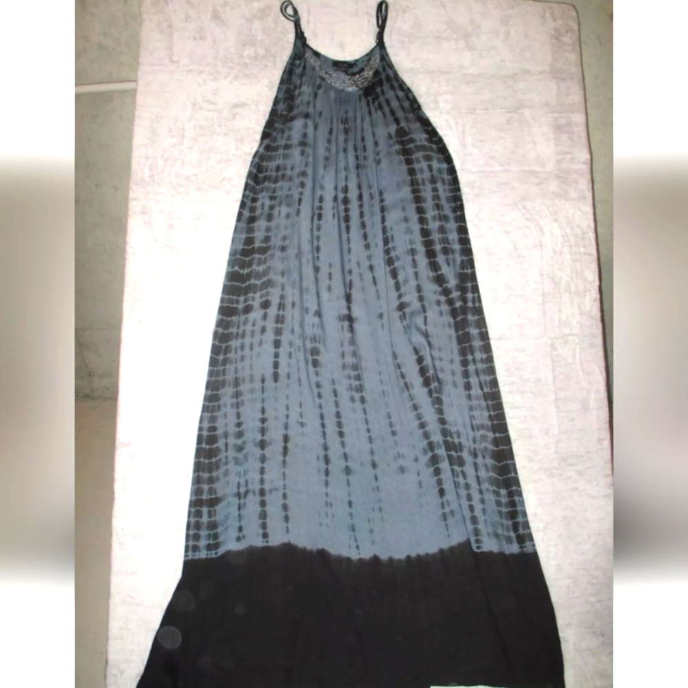 Raviya grey/black tie dye maxi dress/cover-up